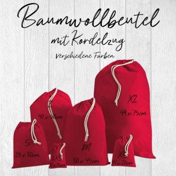 Baumwollbeutel mit Kordelzug